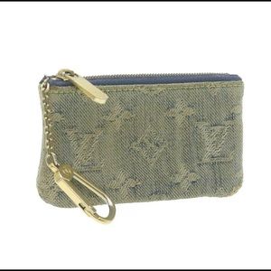 LOUIS VUITTON Monogram Denim Cles Coin Purse